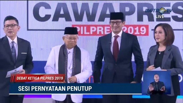Debat Cawapres 2019 Ma'ruf Amin vs Sandiaga Uno - Part 6