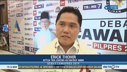 Erick Thohir: Visi Misi Paslon 02 Banyak Menjiplak 01