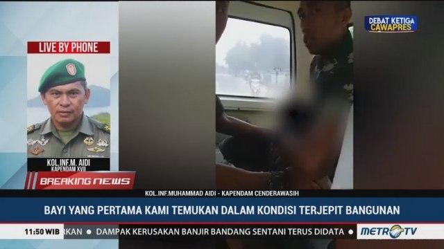 Dua Bayi Ditemukan Selamat Setelah Lebih dari 6 Jam Terjebak Banjir Bandang