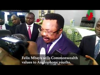 Felix mbayu sells commonwealth values to anglophone youths