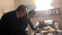 Cumhurbaşkanı Yardımcısı Oktay ve Dışişleri Bakanı Çavuşoğlu, Yaralıları Ziyaret Etti (2)