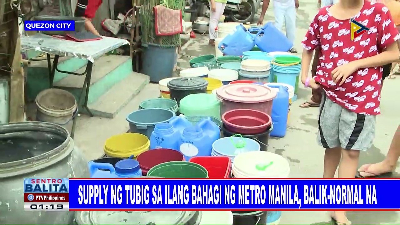 Supply ng tubig sa ilang bahagi ng Metro Manila, balik-normal na