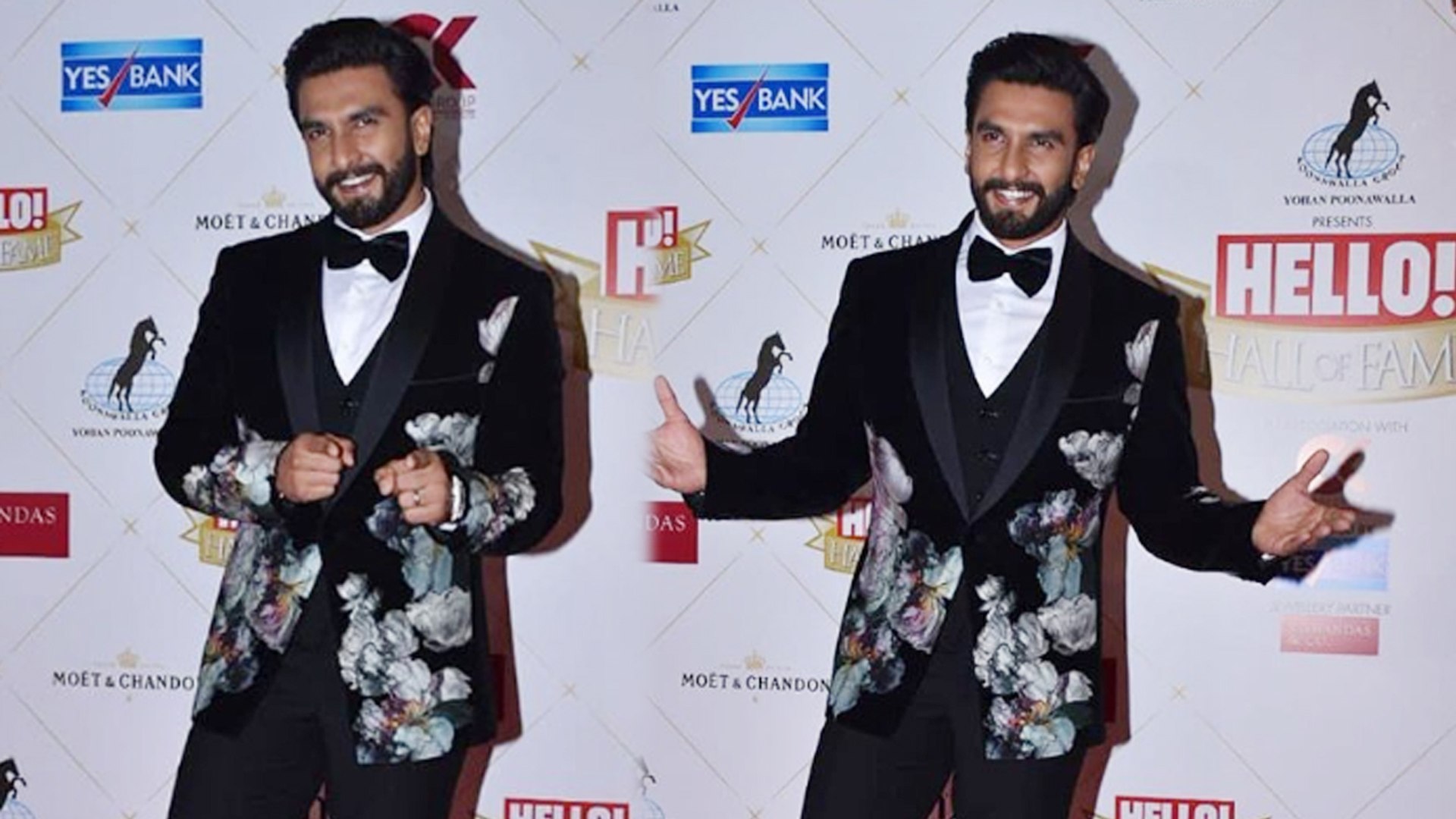 Ranveer Singh looks ROYAL in Black Suit at Hello Hall Awards; Watch Video