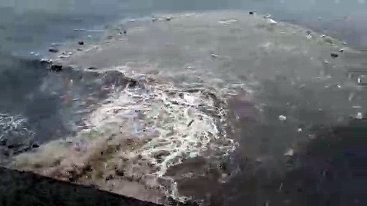 Plasti Pollution Pours Into Sea After Flood