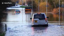 Castleford motorists abandon cars as rivers across UK burst their banks