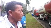 Mobil Tangki Pertamina Dibajak SPAMT ke Depan Istana Merdeka