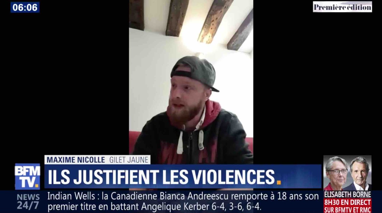 Manifestations à Paris : Maxime Nicolle justifie les violences - ZAPPING ACTU DU 18/03/2019