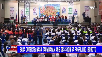 Sara Duterte: Nasa taumbayan ang desisyon sa pagpili ng iboboto