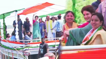 Priyanka Gandhi को बोट पर देख जब भीड़ हो गई बेकाबू | Watch Video | वनइंडिया हिंदी