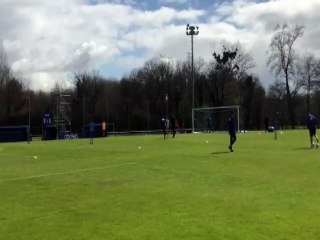 Entrenamiento del Real Oviedo en la Ciudad Deportiva El Requexón (18/03/19)