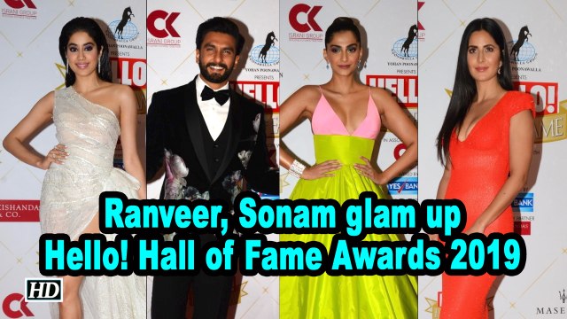 Ranveer Singh, Sonam K Ahuja glam up Hello! Hall of Fame Awards 2019
