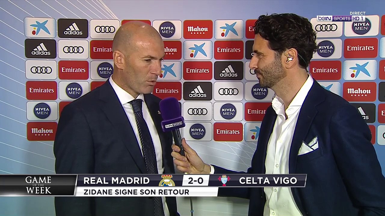 L'échange très sympa entre Zidane et Bein après le match du Real !