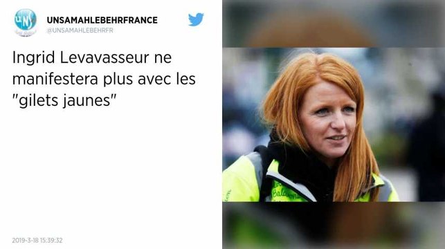 Ingrid Levavasseur n'ira plus manifester avec les Gilets jaunes