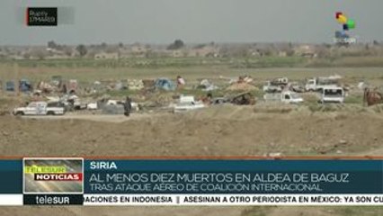 Ataque de la coalición internacional contra Daesh mata a 10 sirios