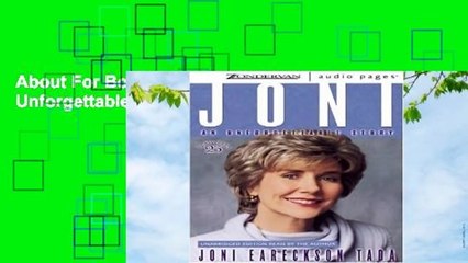 About For Books  Joni: Unabridged: An Unforgettable Story  For Kindle