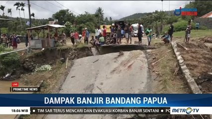 Sejumlah Akses Jalan di Sentani Terputus