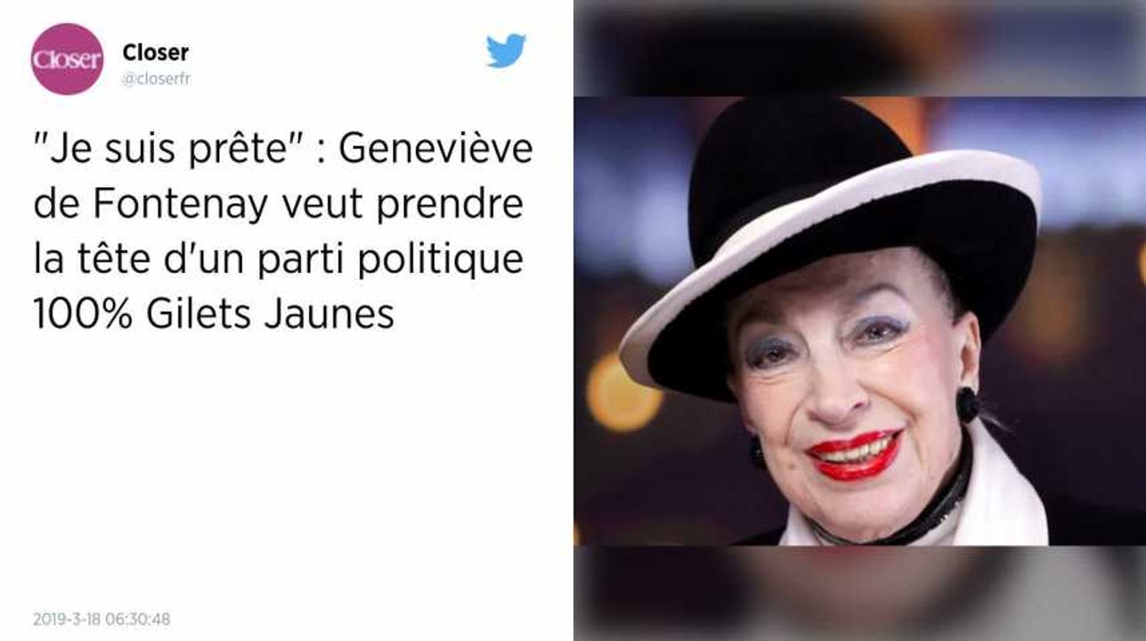 "Gilets jaunes" : Geneviève de Fontenay prête à s'engager