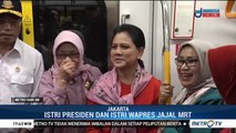 Iriana Jokowi dan Mufidah Kalla Jajal MRT