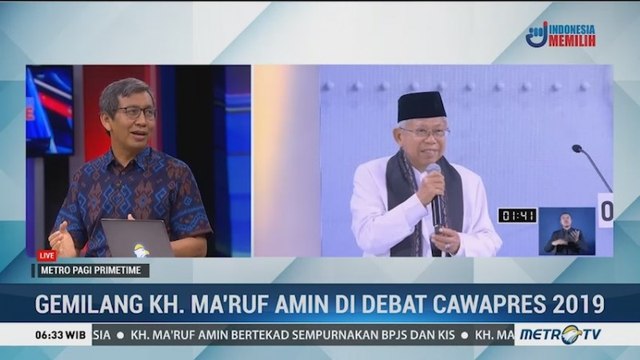 Gemilang KH Ma'ruf Amin di Debat Cawapres 2019