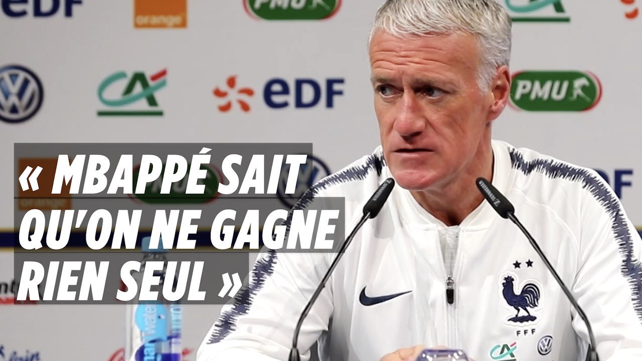 Deschamps: «Kylian Mbappé sait qu'on ne gagne rien seul»