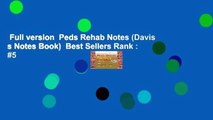 Full version  Peds Rehab Notes (Davis s Notes Book)  Best Sellers Rank : #5