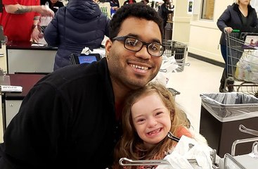 Little Girl Lights Up When Asked If She Wants To Help Bag Groceries