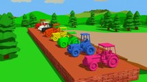 .Learn Colors with Tractor & Cartoon Animation for Kids and babies } Kolorowe TRAKTORY Bajki