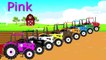 Colors for Children to Learn with Tractor Farm Vehicles | Tractor Toys | Kolory Traktory