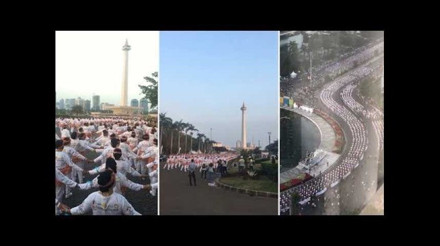 Le président et 65.000 Indonésiens participent à une danse poco-poco de masse