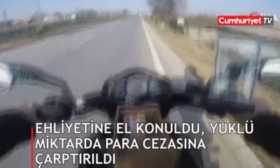 O anları sosyal medyada paylaştı, ehliyetine el konuldu!