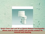 KOHLER K400895 Reveal QuietClose with GripTight Bumpers Elongated Toilet Seat Ice Grey