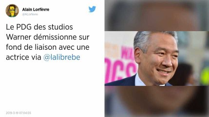 Inquiété par des rumeurs de liaison avec une actrice, le PDG de Warner démissionne
