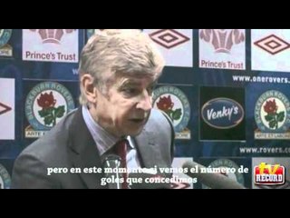 Arsene Wenger habla sobre la derrota ante el Blackburn