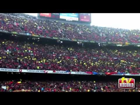Así se vive el derby en el Camp Nou