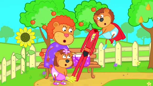 Lion de la Famille du Capitaine du Navire de dessin animé pour les Enfants