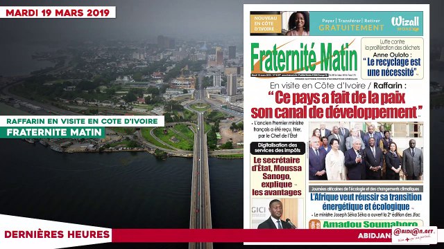 Le Titrologue du 19 mars 2019 -Bruno barere la route à Guillaume Soro