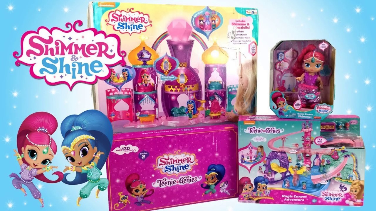Shimmer and Shine Haul Magical Light Up Palace Genie Dance Teenie Genies Magic Carpet || KTB