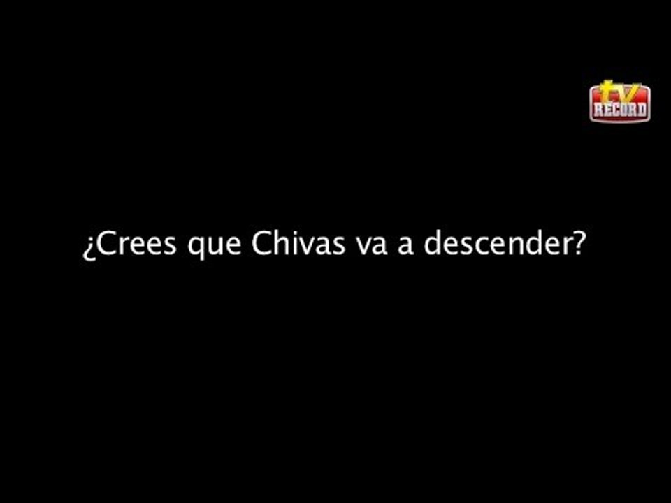 ¿Crees que Chivas va a descender?