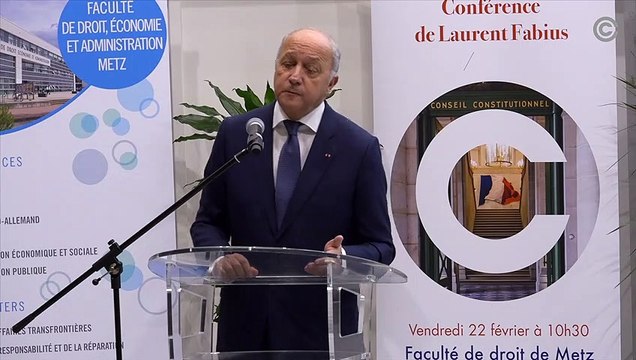 Laurent Fabius à la faculté de droit de Metz