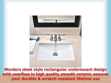 Friho 185x138x79 Modern Rectangular Undermount Vanity Sink Porcelain Ceramic