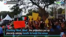 Several people raise 'pro-Modi' slogans, ask Rahul Gandhi to leave