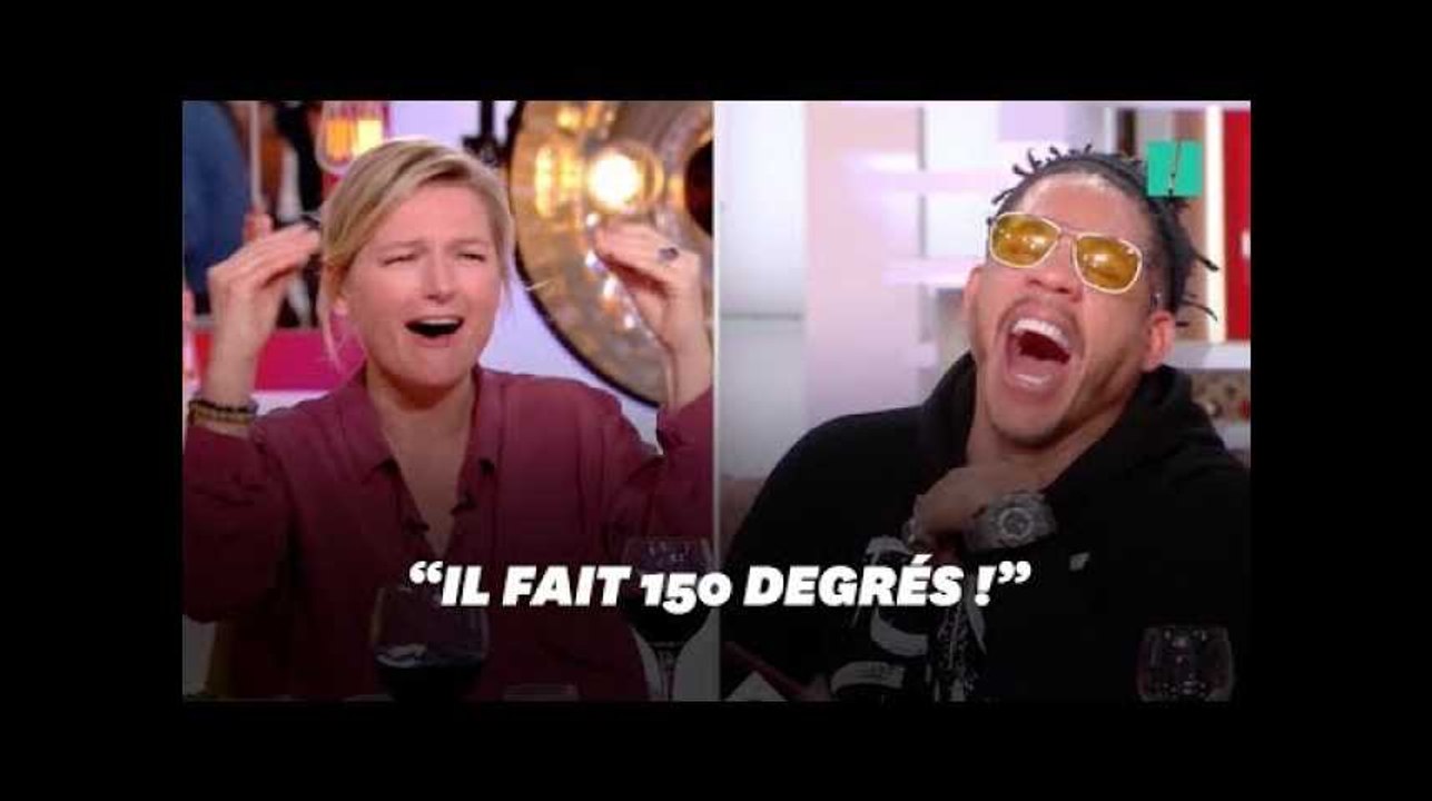 JoeyStarr fait boire du rhum à Anne-Elisabeth Lemoine... qui peine à finir l'émission