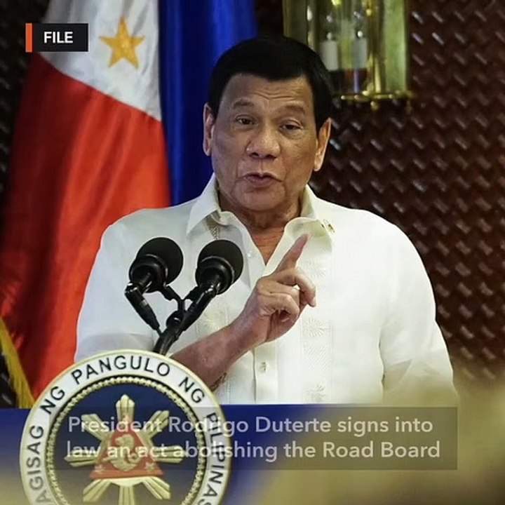 Duterte abolishes Road Board