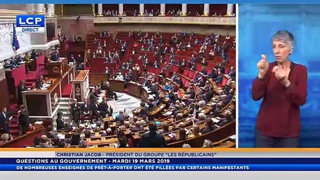 Christian Jacob interpelle vivement Edouard Philippe sur les violences, Macron au ski et Castaner en boîte de nuit en ouverture des questions à l'Assemblée Nationale