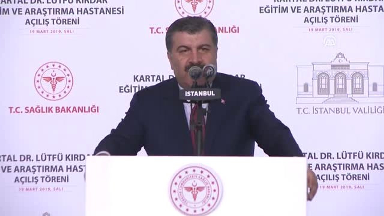 Koca: "(Kartal Dr. Lütfü Kırdar Eğitim ve Araştırma Hastanesi) Bundan Böyle Buranın Adı Kartal...