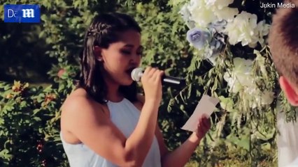 شاهد.. سقوط شخص بشكل مفاجئ وتحطم أسنانه في زفاف صديقه بواشنطن