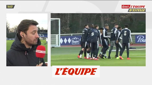 La joie des Bleus à l'entraînement - Foot - Bleus