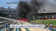 Fire at Diablo Stadium in Tempe