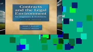 Full E-book  Contracts and the Legal Environment for Engineers and Architects  Best Sellers Rank