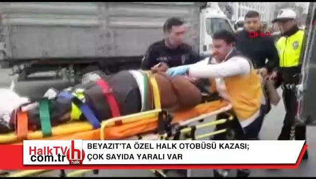İstanbul'da korku dolu anlar! Özel halk otobüsü kaza yaptı